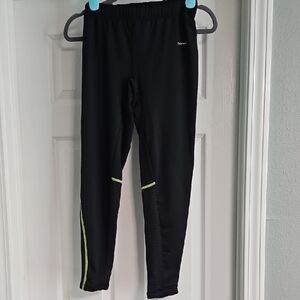 Hind Mens Black Leggings with Neon Accents